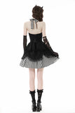 Gothic striped big cross prom dress DW777