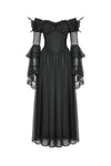 Gothic Black Tulle Feather Fantasy dress DW780