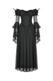 Gothic Black Tulle Feather Fantasy dress DW780