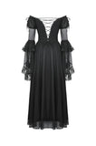 Gothic Black Tulle Feather Fantasy dress DW780