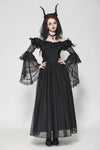 Gothic Black Tulle Feather Fantasy dress DW780