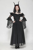 Gothic Black Tulle Feather Fantasy dress DW780