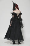 Gothic Black Tulle Feather Fantasy dress DW780