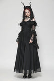 Gothic Black Tulle Feather Fantasy dress DW780
