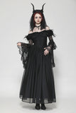 Gothic Black Tulle Feather Fantasy dress DW780