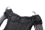 Gothic Black Tulle Feather Fantasy dress DW780