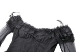Gothic Black Tulle Feather Fantasy dress DW780