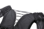 Gothic Black Tulle Feather Fantasy dress DW780