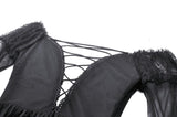 Gothic Black Tulle Feather Fantasy dress DW780