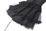 Gothic black swan tulle lace trim dress DW797