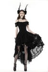 Gothic elegant lady lace dovetail dress DW798