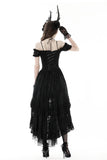 Gothic elegant lady lace dovetail dress DW798