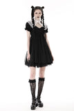 Gothic lolita cross black white princess dress DW807BK