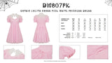 Gothic lolita cross pink white princess dress DW807PK