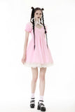 Gothic lolita cross pink white princess dress DW807PK