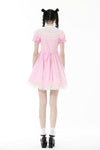 Gothic lolita cross pink white princess dress DW807PK