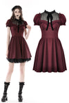 Ruffle mesh neckline doll dress DW811