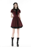 Ruffle mesh neckline doll dress DW811