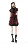 Ruffle mesh neckline doll dress DW811