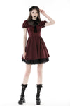 Ruffle mesh neckline doll dress DW811