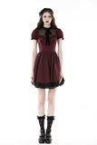 Ruffle mesh neckline doll dress DW811