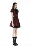 Ruffle mesh neckline doll dress DW811