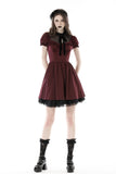 Ruffle mesh neckline doll dress DW811