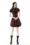 Ruffle mesh neckline doll dress DW811