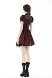 Ruffle mesh neckline doll dress DW811