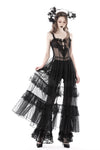 Gothic sexy transparent hearted layer lace mesh maxi dress DW814