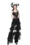 Gothic sexy transparent hearted layer lace mesh maxi dress DW814