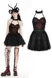 Gothic heartthrob little devil black mesh dress