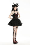 Gothic heartthrob little devil black mesh dress