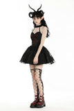 Gothic heartthrob little devil black mesh dress