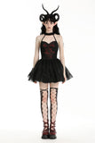 Gothic heartthrob little devil black mesh dress