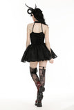 Gothic heartthrob little devil black mesh dress