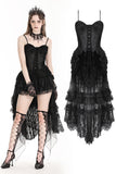 Gothic exquisite raised hip trailing elegantly dress DW823