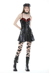 Punk locomotive rebel PU zipper dress DW832