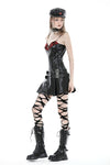 Punk locomotive rebel PU zipper dress DW832