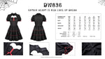 Gothic heart in red lace up dress DW836