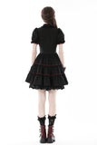 Gothic heart in red lace up dress DW836