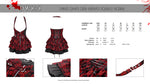 Punk rock red check frilly dress DW838