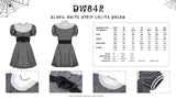 Black white strip lolita dress DW842