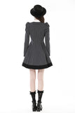 Black white strip preppy style dress DW845