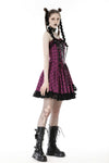 Rebel pink check sweet cool dress DW848