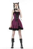 Rebel pink check sweet cool dress DW848