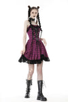 Rebel pink check sweet cool dress DW848