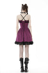 Rebel pink check sweet cool dress DW848