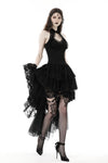 Gothic sexy claw chest high low lace halter dress DW852