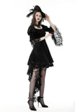 Gothic princess bell lace sleeves velvet dress DW858